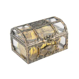 Confezioni regalo Scatole del tesoro trasparenti Vacanze in plastica Creative Ladies Jewelry Storage Box Decorazione desktop Ornamento Drop Delivery H Dhgbp