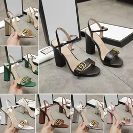 Designer damskie wysokie obcasy Sandały Skórzane buty imprezowe moda podwójna klamra Summer Sexy Kaptaki impreza sukienka ślubna wysoka obcasy Platforma 10cm 7cm 41 42 z pudełkiem