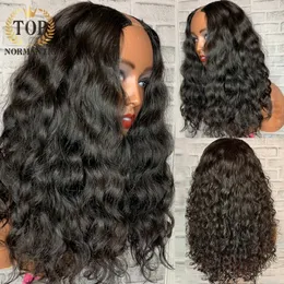 Кружевные парики Topnormantic Nature Wave u part wig brazilian remy human hair hairs 250 плотность природа цвет u part wigs для чернокожих женщин 230607