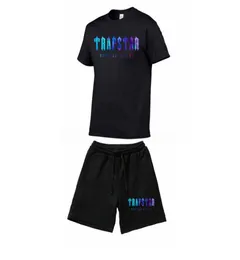 Summer TRAPSTAR Men039s Clothing TShirt Tracksuit Harajuku Tops Tee Funny Hip Hop Color T Shirt Beach Casual Shorts Set 2206024164940