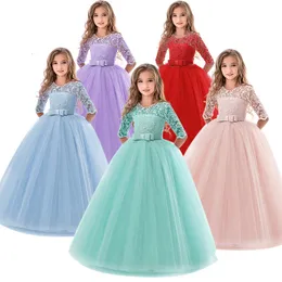 Girls Dresses Teen Girl Evening Party Long Dress 514Y Formal School Ceremony Outfit Kids Christening Costume White first Communion 230608