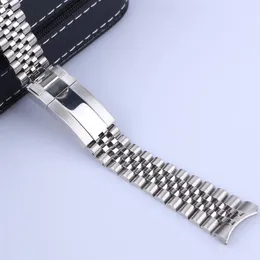 20mm 21mm Luxury 316L stainless steel Solid Curved End Screw Links Strap Bracelet Jubilee with Oyster Clasp For Master II DateJust326w