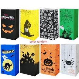 Gift Wrap Halloween Paper Bag Food Candy Popcorn Bags Party Pouch Supply Wedding Decorations 13X8X24Cm Drop Delivery Ot2Yc
