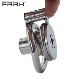 FRRK Negative Cock Cage with Inverted Unremovable Cylinder Plug Hard Core Chastity Devices Love Adults Intimate Sex Products Toy L230518