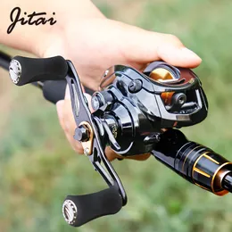 Baitcasting Reels JITAI Baitcasting Reel Dual Brake System 10Kg Carbon Fiber Drag 7.0 1 High Speed Lightweight 204g Fishing Reel Fishing Wheels 230607