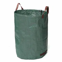 Sacchetti della spazzatura Sacco da giardino Sacco di stoccaggio di grande capacità Sacco di foglie riutilizzabile Cestino leggero Contenitore pieghevole per la raccolta dei rifiuti da giardino 230607