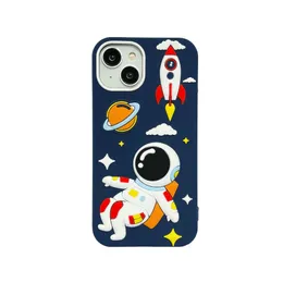 Ücretsiz DHL Toptan 3D Karikatür Astronot Telefon Kılıfı İPhone 14 13 12 12 11 Pro XS MAX XR X SE 6 7 8 Plus 6S Yumuşak Silikon Çocuk Koruma Arka Kapak