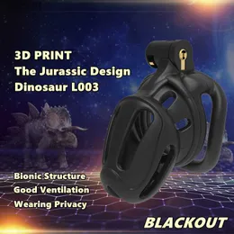 2023 NEW 3D Print Jurassic Design Breathable Cock Cage 2 Types of Penis Rings Male Chastity Device Adult Products Sex Toys L003