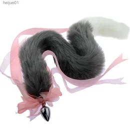 Sexules Toys 80cm Super Long Fox Tail Anal Plug Adults Only Erotic Products Fetish Dilator Anus Prostate Massage Intimate Goods L230518