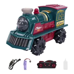 ElectricRC Car Train Toy For Kids 360 Degrees Rotation RC Fordon med 500 mAh Litium Batteridriven Set Gift Toys 230607