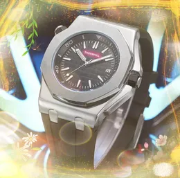 빅 라인 스켈레톤 다이얼 남자 석영 배터리 시계 42mm 스테인리스 스틸 고무 밴드 패션 타이밍 기능 시계 자동 날짜 인기있는 비즈니스 캐주얼 시계 선물