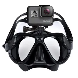 Professionell undervattensmaskkamera dykmask simglasögon snorkel dykning kamerahållare för GoPro