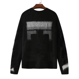 新しい秋/冬のグラディエント矢印の丸い首ルーズニュートラルファッションセーターセーター