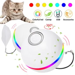 Brinquedos para gatos inteligentes Brinquedos elétricos USB para animais de estimação Roller Ball Cat LED Rolling Flash Ball Toy Automatic Rotating Toy for Cat Dog Kids