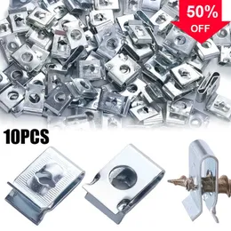 New Car Self-tapping Screw Clips U-clamp with Threaded Nut Clips for Auto Motorcycle Scooter Truck Fender Fastener Clips 30/20/10pcs