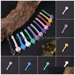 Keychains Lanyards Mticolor Folding Defense Mini Heart Form Keychain Bag Pendant Ficka utomhus Säkerhet Selfdefense Tool Key Kni Dhhzl