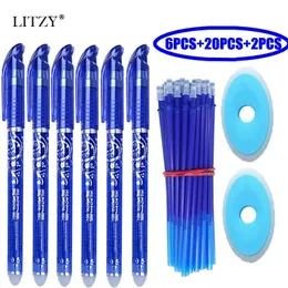 Ballpoint Pens 28PCSLOT PEN PEN SET COMMABLE COMMANTION PLUE Black Ink Writing Gel for School Office Stationery Supplies Exampy 230608