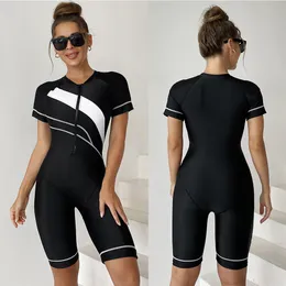 Women Diving Protection Clothes Elastic Half Sleeve Snorkeling Surfing Swimsuit Anti-scratch Quick Drying Water Sports Equipment