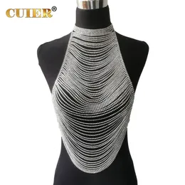 Other Fashion Accessories CuiEr Full Multilayer Stack Sexy Women's Body Chain Bra Fashion Adjustable Size Necklaces Tops Chain Wedding 230607