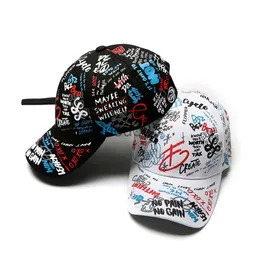 Ball Caps 2023 Korean Version Printing Graffiti Peaked Hat Personality Street Trend Men Women Baseball Cap Fashion Hip-hop Sun Hat J230608