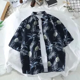 Blusas Femininas Estampadas Camisa Manga Curta Versátil Para o Verão Unissex Praia e Mar Roupas Masculinas Homens Bonitos