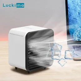 Umidificatori Mini condizionatore d'aria Ventilatore per ufficio Home Desk Usa USB ricaricabile Dispositivo di raffreddamento portatile Umidificatore Ventola di raffreddamento personale 5000mAh