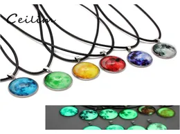 New Arrivals Glow In The Dark Nebula Leather Necklace Galaxy Astronomy Pendant Space Universe Necklace Milky Way J sqcFwK homes2004440732