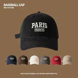 Ball Caps Новая хлопковая буква Paris Baseball Cap для женщин и мужчин повседневное козырьковое сор.