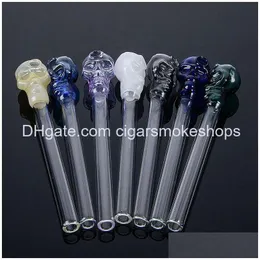 Cachimbos de 5 polegadas Pyrex Glass Oil Burner Skl Colorf Unique Color Randomly Send Sw13 Drop Delivery Home Garden Household Sundries Dhkko