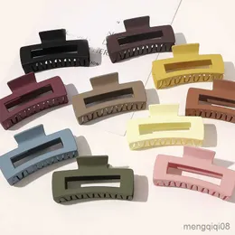 Other Fashion Square Matte Hair Cl Clips Large Non-slip Acrylic Banana Clamps for Women Girls Styling Accessories R230608