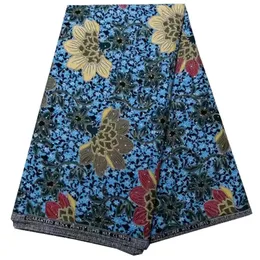 Kumaş Afrika Balmumu gerçek kumaş Polyester Polyester Gana Nijerya Tarzı 6 Yard Yüksek Kaliteli Ankara Baskı Malzemesi 2P211