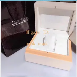Zegarki Białe pudełka męskie panie na główny prostokąt prezentu 1368420 1288420 Oryginalne drewniane pudełko z certyfikatem TOTE BAG192X
