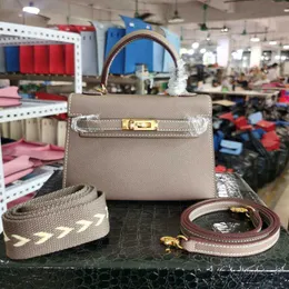 Top quality woman luxurys designers crossbody bags wallet backpack handbags purses 2022Genuine Leather Womens Bag Palmprint Second Generation Mini Kelly K19cm F