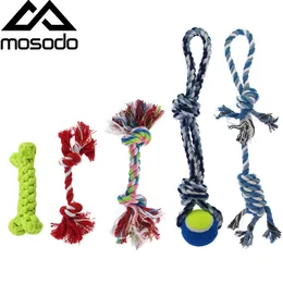 Mosodo Pet Toys Dog Toys Puppy Dog Chew Toy Dog Bite Toy Dock Chew Узел игрушка форма кости веревка собака Желечение чистка игрушки игрушки