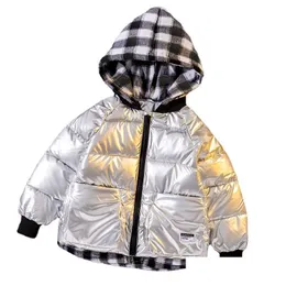 Casaco de penas para meninos jaqueta acolchoada de inverno engrossado com capuz Drop Delivery bebê crianças maternidade roupas Outwear Dhm0E
