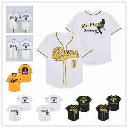 1976 Chico's Bail Bonds Film Baseball Jerseys The Bad News Bears 12 Tanner Boyle 3 Kelly Leak koszulki zszyte biały czarny żółty