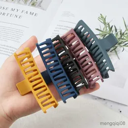 Andra 1 -stycken koreanska kvinnor Big Hair Cl Simple Plastic Clip Girls Crab Catch Headbonad Fashion Elegant Accessories Gift R230608