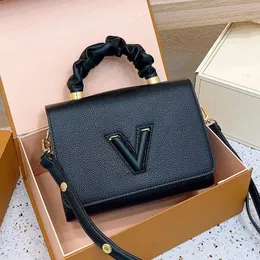 트위스트 디자이너 가방 여성 고급 핸드백 어깨 가방 진짜 가죽 크로스 바디 작은 토트 사탕 색상 지갑 상자