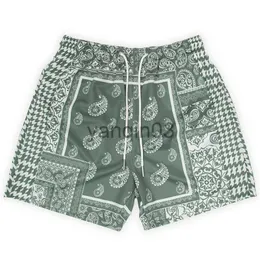 Męskie szorty 2023 Summer Men MESH SHESH Kinetyczne Paisley Fundamental Shorts Klasyczne haft gimnastyczne spodnie koszykówki Męskie spodnie plażowe J230608