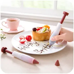 Cake Tools Silicone Pen Food Grade Chocolate Squeeze Writing Decorating Creamer Pens DIY Personalized Cakes JN08