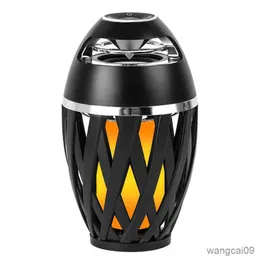 휴대용 스피커 Bluetooth 스피커 Flame Poratable Sound LED Fire Lamp Stereo Speakers 서브 우퍼 R230608