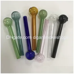 Курительные трубы Оптовые DHS Pyrex Oil Burner Pipe Mticolor Стеклянный тип Прямой тип Новой прибытие SW37 Доставка Домашняя Дома в саду Домохозяйство DHVQT