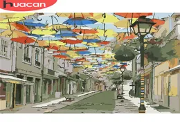 HUACAN Painting By Number Street Drawing On Canvas HandPainted Art Gift DIY Pictures By Number Landscape Kits Home Decor8420129