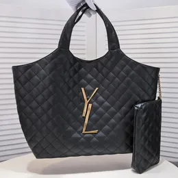 Icare ny kvinna handväskor shoppare väskor designer väska lyx tygväska stor axel äkta läder kvinnor crossbody lady mode handväska