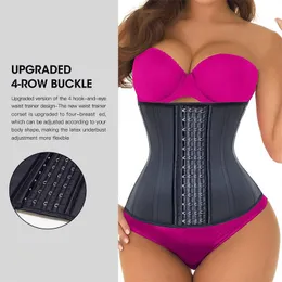 Modelador de cintura Burvogue Latex Waist Trainer 9 Steel Bone Underbust Espartilho Cinto de Emagrecimento para Mulheres Cintas para Perda de Peso Cintas Modeladoras Colombianas 230607