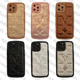 Luxury Phone Case Designer iPhone -fodral för Apple iPhone 14 Pro Max 14Plus 13 12 11 13Pro XR XSMAX 13PROMAX LU Fashion Leather prägling 3D Monogram Mobilt omslag