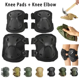 Skate Protective Gear Tactical Kne Pads Elbow Outdoor Sport Hunting Safety Military Protector Army Airsoft 230608