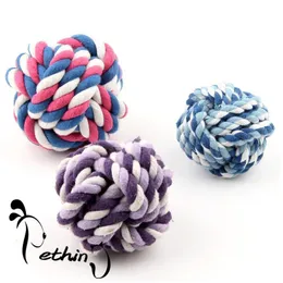 Pet Dog Play Ball Toys Dog Cotton Rope Puppy Play Zabawki zęby psa