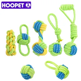 Hoopet Dog Toy Chews Cotton Rop Knot Ball Grinding Teuth Odontoprisis 애완 동물 큰 작은 7 스타일 옵션