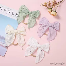 Akcesoria do włosów Baby Headband Bows Girl Tiara powięzi niemowlę włosy dla dzieci haft haftowy opaska na głowę cale R230608